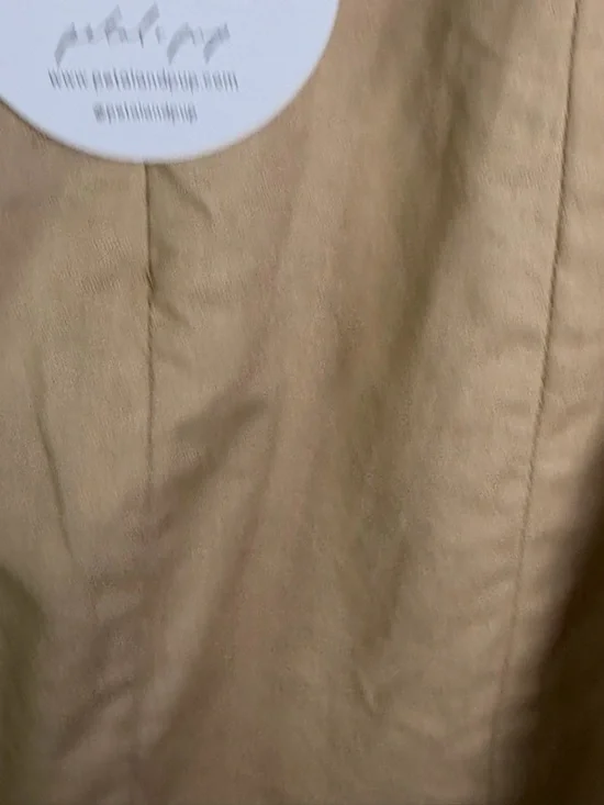 Petal + Pup Women’s Linen Blend Cutout Dress Beige White Tie Back Coastal Sz XS - Picture 10 of 13